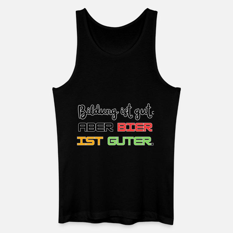 Bier ist gut - Männer Bio Tank Top - Schwarz