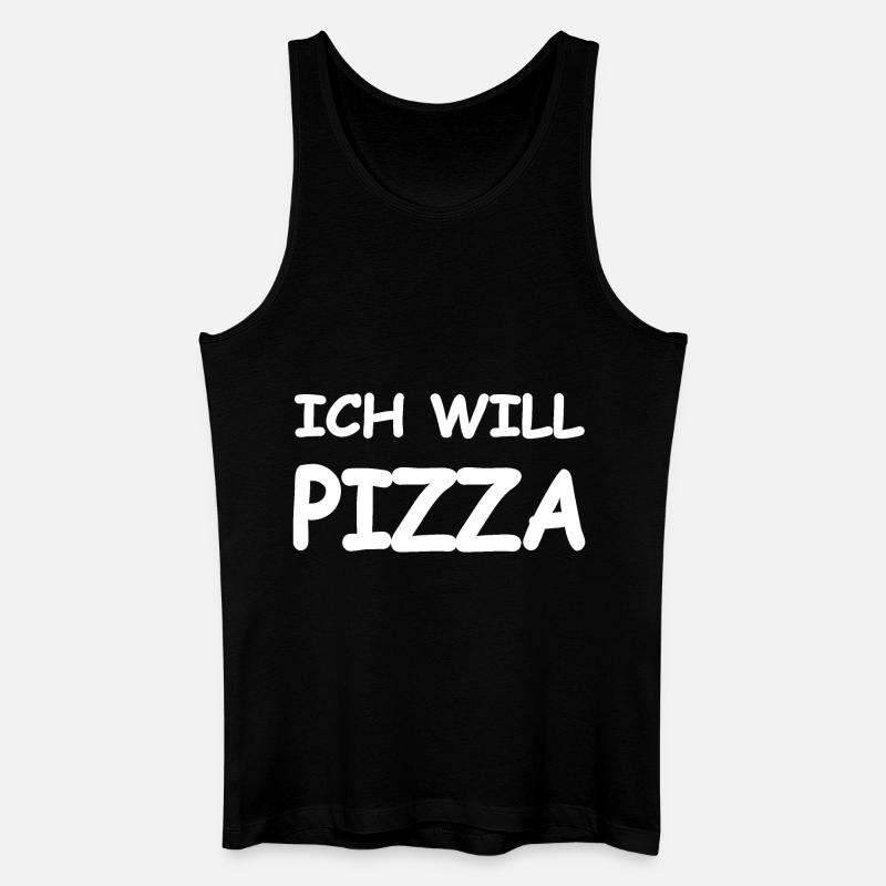 Pizza - Männer Bio Tank Top - Schwarz