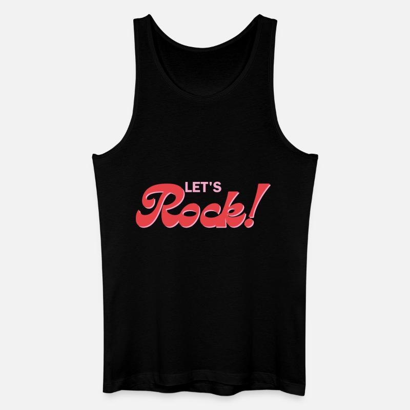 Let's Rock - Rock & Roll - Männer Bio Tank Top - Schwarz