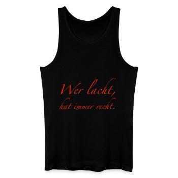who laughs - Men’s Organic Tank Top - black - Front