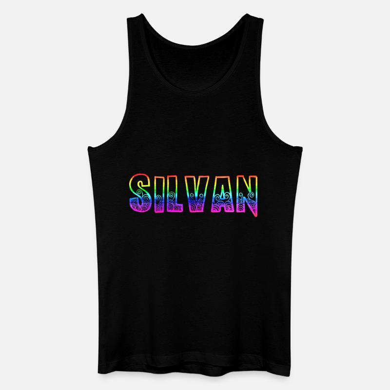 silvan rs regenbogen - Männer Bio Tank Top - Schwarz
