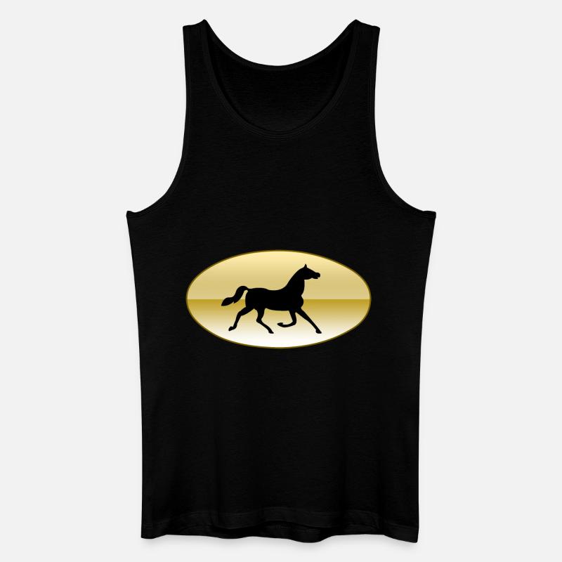 Pferd - Männer Bio Tank Top - Schwarz