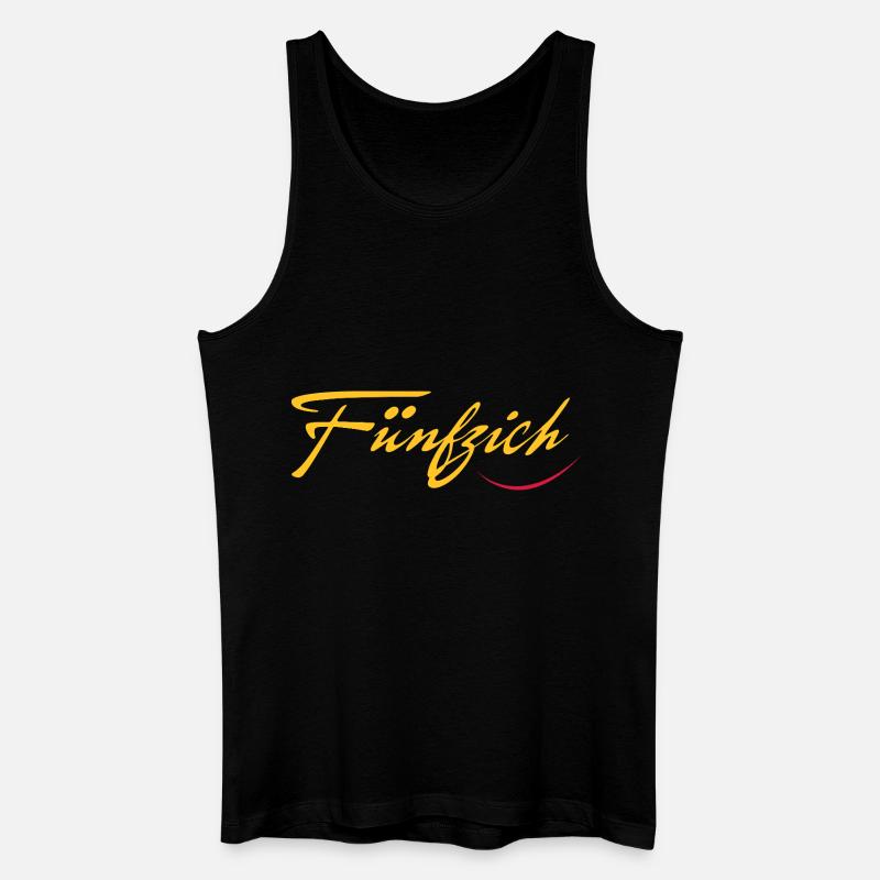 fünfzig - Männer Bio Tank Top - Schwarz