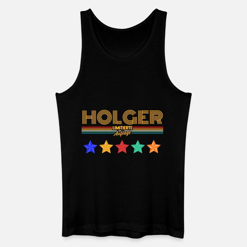 Holger - Männer Bio Tank Top - Schwarz