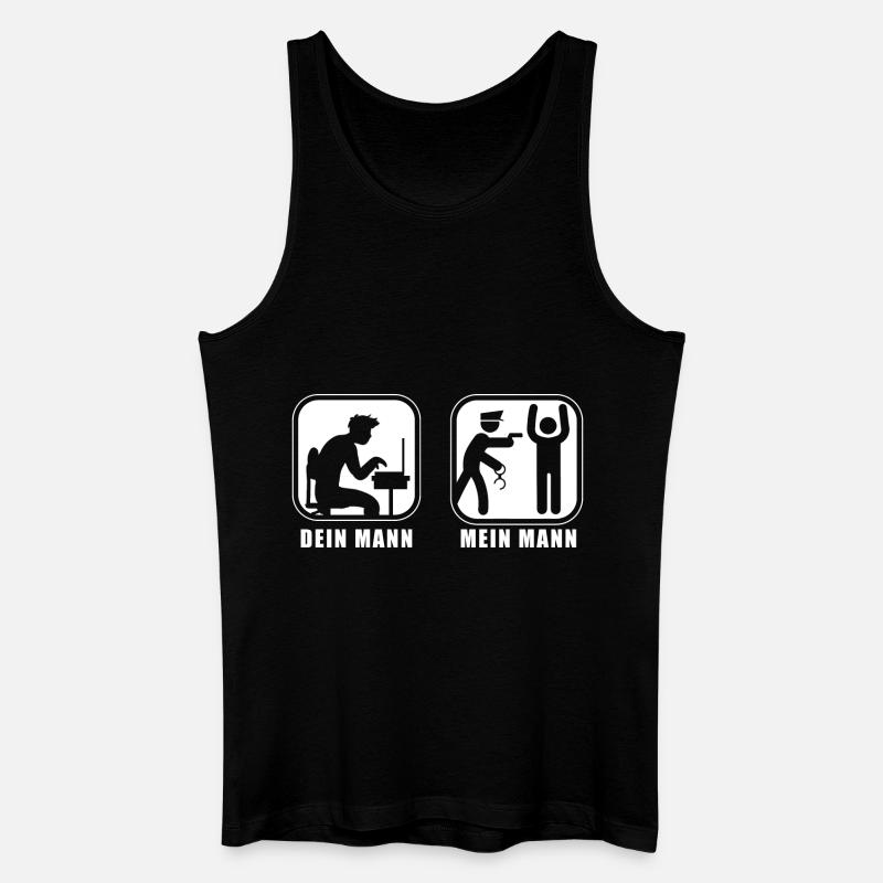 Dein Mann Mein Mann - Männer Bio Tank Top - Schwarz