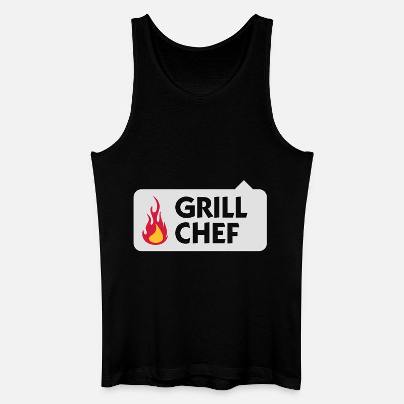 Ich bin der Grill Chef! - Männer Bio Tank Top - Schwarz