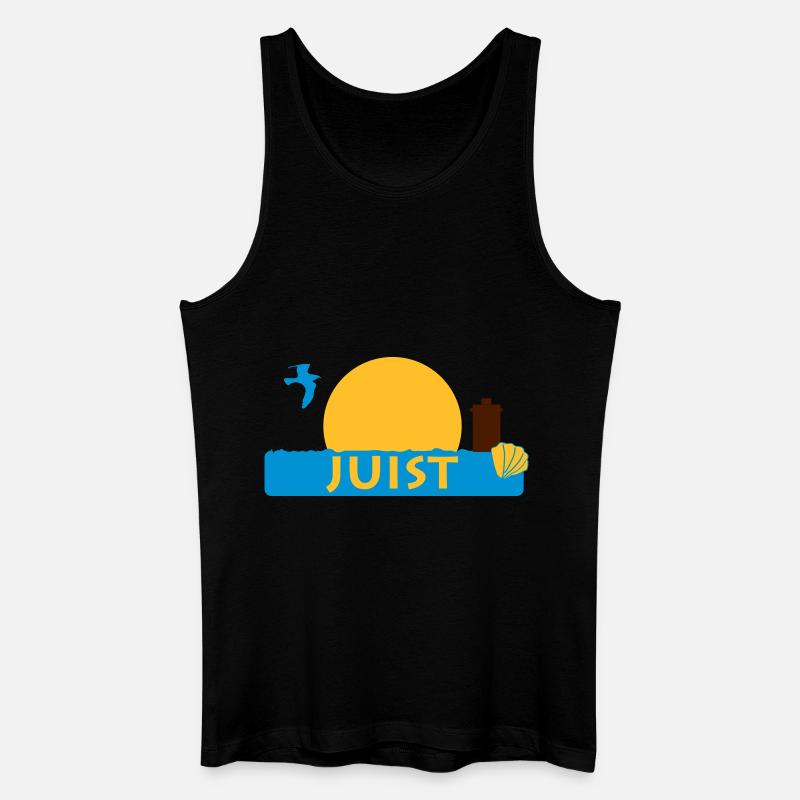 Juist - Männer Bio Tank Top - Schwarz