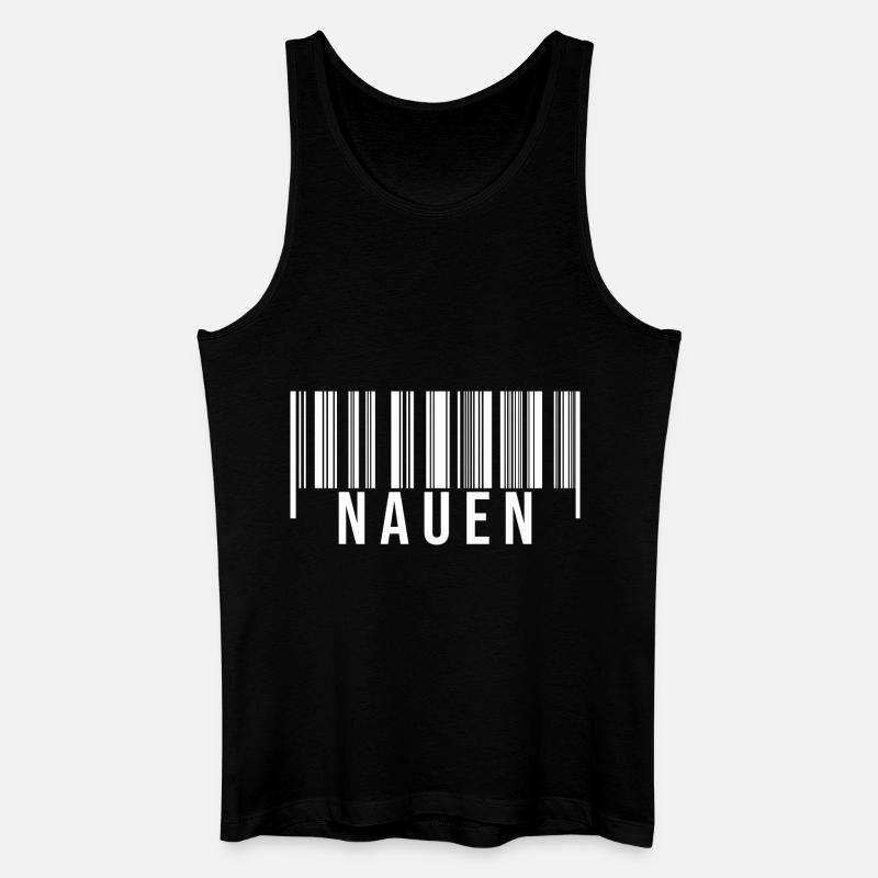 Nauen Strichcode - Männer Bio Tank Top - Schwarz