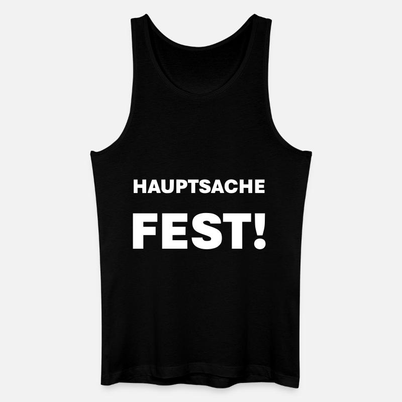 Hautsache fest - Männer Bio Tank Top - Schwarz