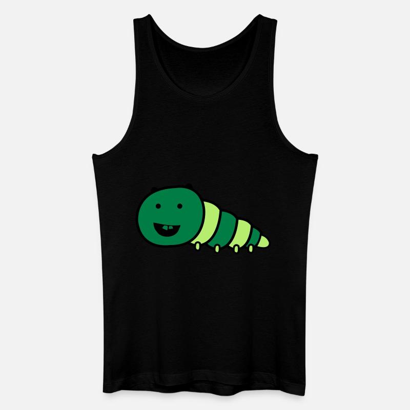 lustige_raupe - Männer Bio Tank Top - Schwarz