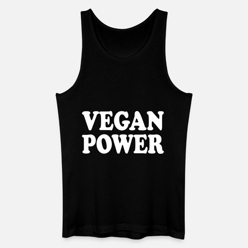 Vegan power - Männer Bio Tank Top - Schwarz