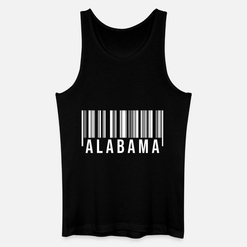 Alabama Barcode - Männer Bio Tank Top - Schwarz