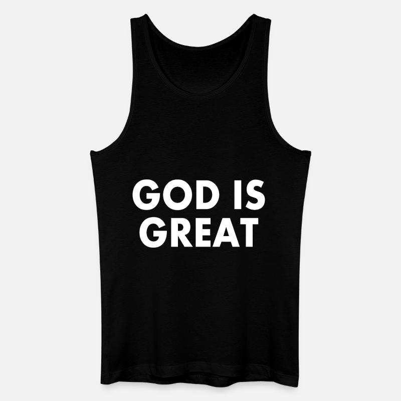 god is great - Männer Bio Tank Top - Schwarz