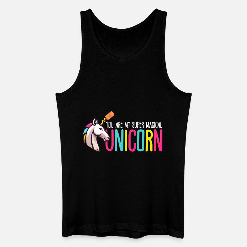 Super magisches Einhorn - Männer Bio Tank Top - Schwarz