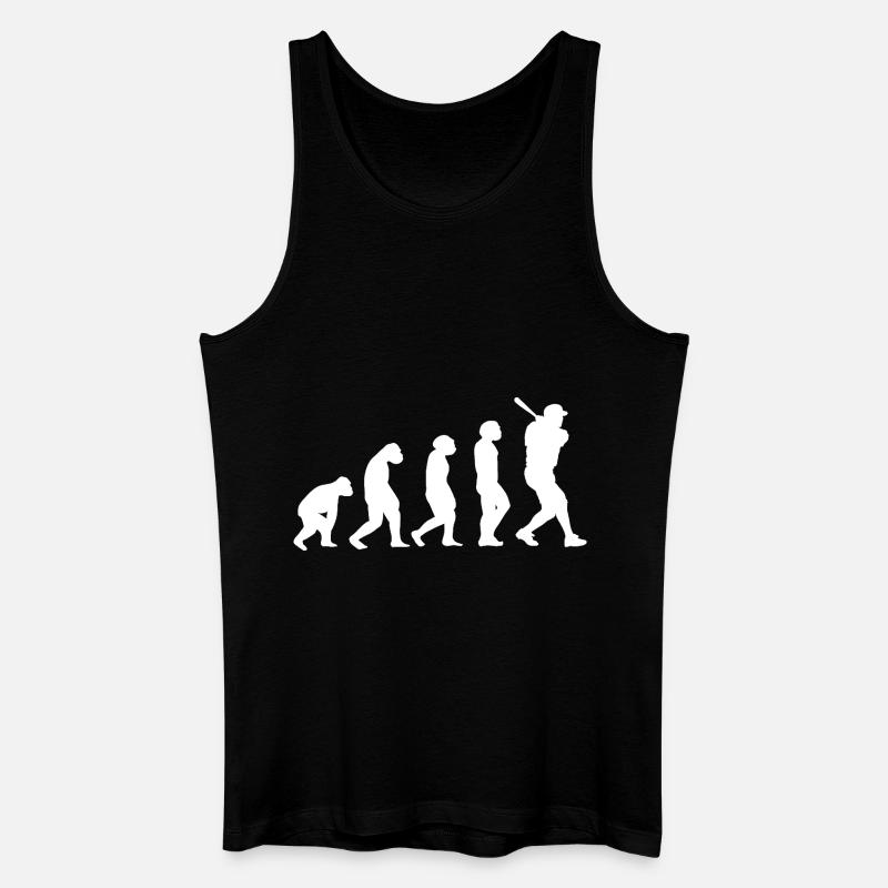 Baseballspieler Evolution Baseball - Männer Bio Tank Top - Schwarz