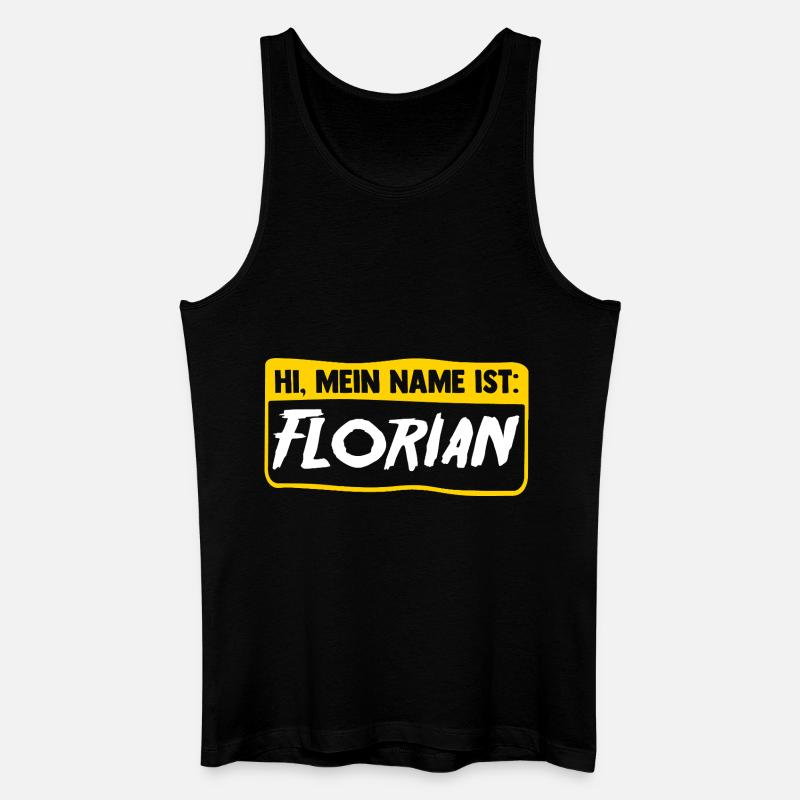 Florian - Männer Bio Tank Top - Schwarz