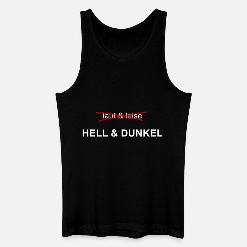laut&leise - HELL&DUNKEL - Männer Bio Tank Top - Schwarz
