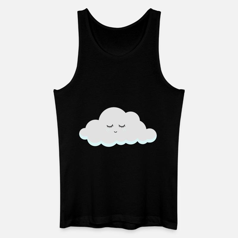 Schlaf Wolke mit Wimpern - Männer Bio Tank Top - Schwarz