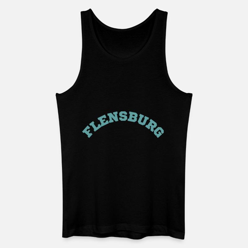Flensburg - Männer Bio Tank Top - Schwarz