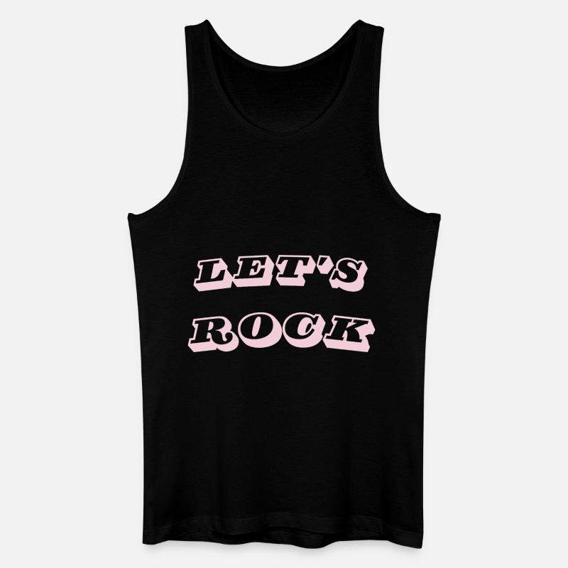 Let's Rock - Männer Bio Tank Top - Schwarz