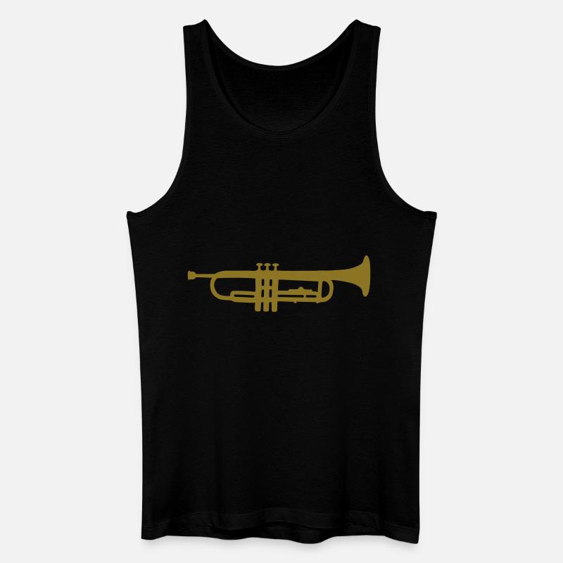 Trompete - Männer Bio Tank Top - Schwarz
