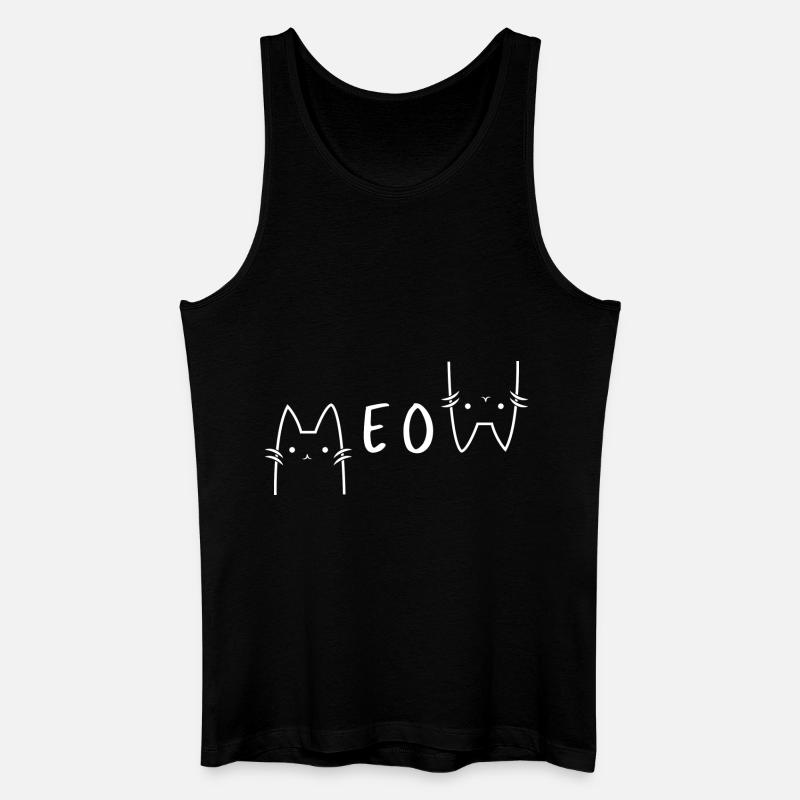meow - Männer Bio Tank Top - Schwarz