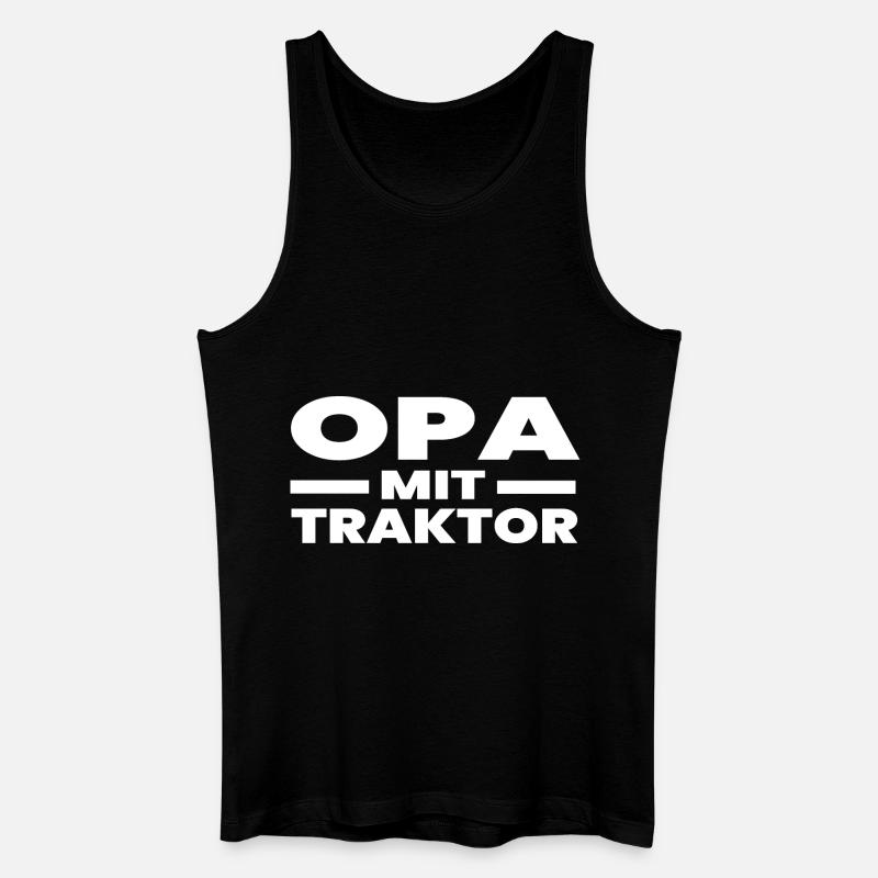 Traktor - Männer Bio Tank Top - Schwarz