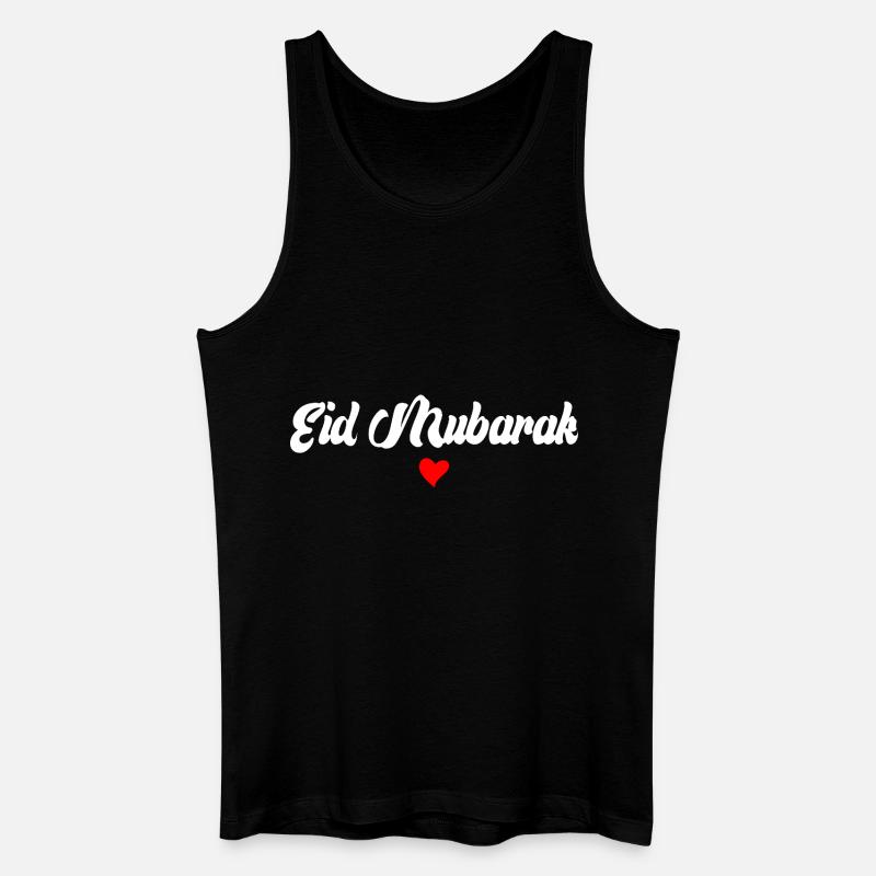 Islam Eid Mubarak - Männer Bio Tank Top - Schwarz