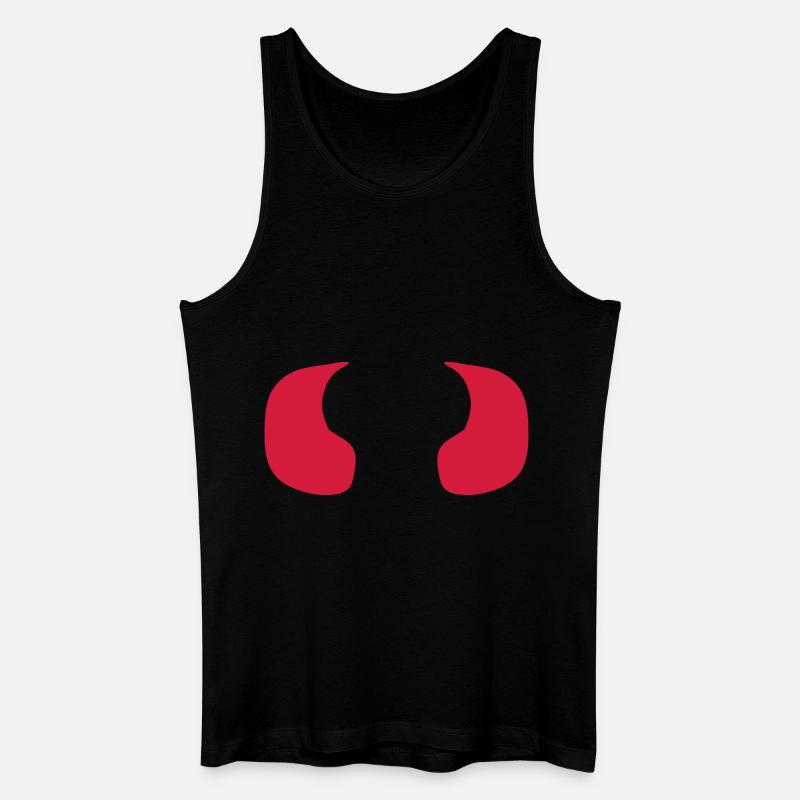 Teufel Satan Dämon Hörner Böse - Männer Bio Tank Top - Schwarz