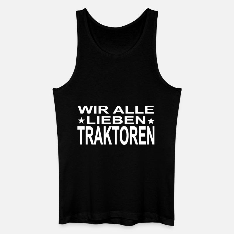 Traktor - Männer Bio Tank Top - Schwarz