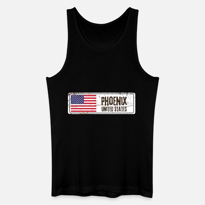Drapeau des États-Unis Phoenix - Débardeur bio Homme - noir