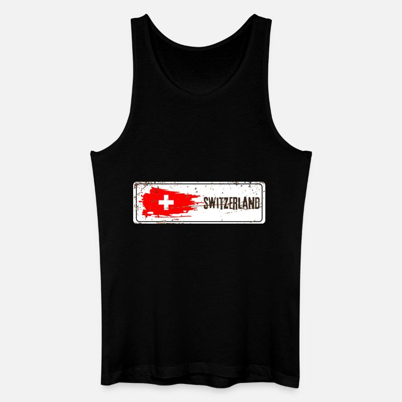 Schweiz - Männer Bio Tank Top - Schwarz