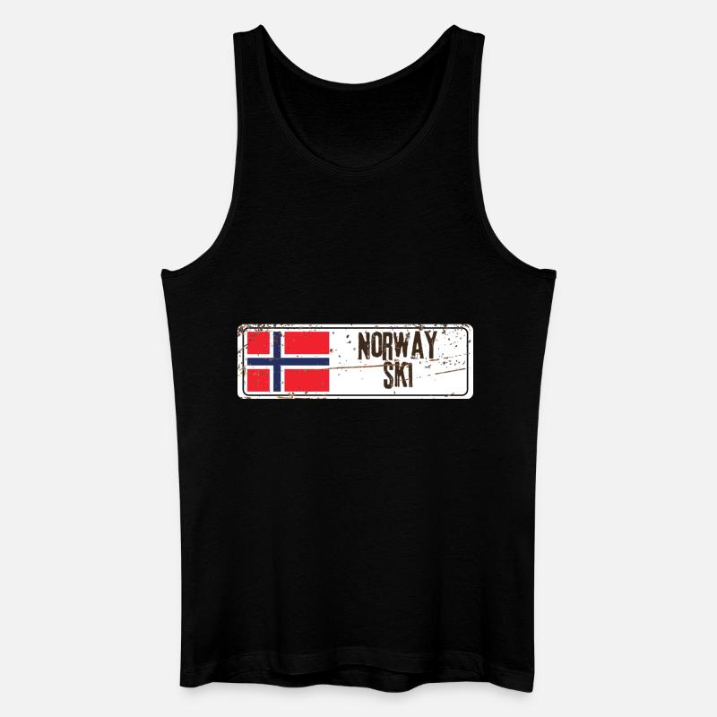 Ski Norwegen - Männer Bio Tank Top - Schwarz