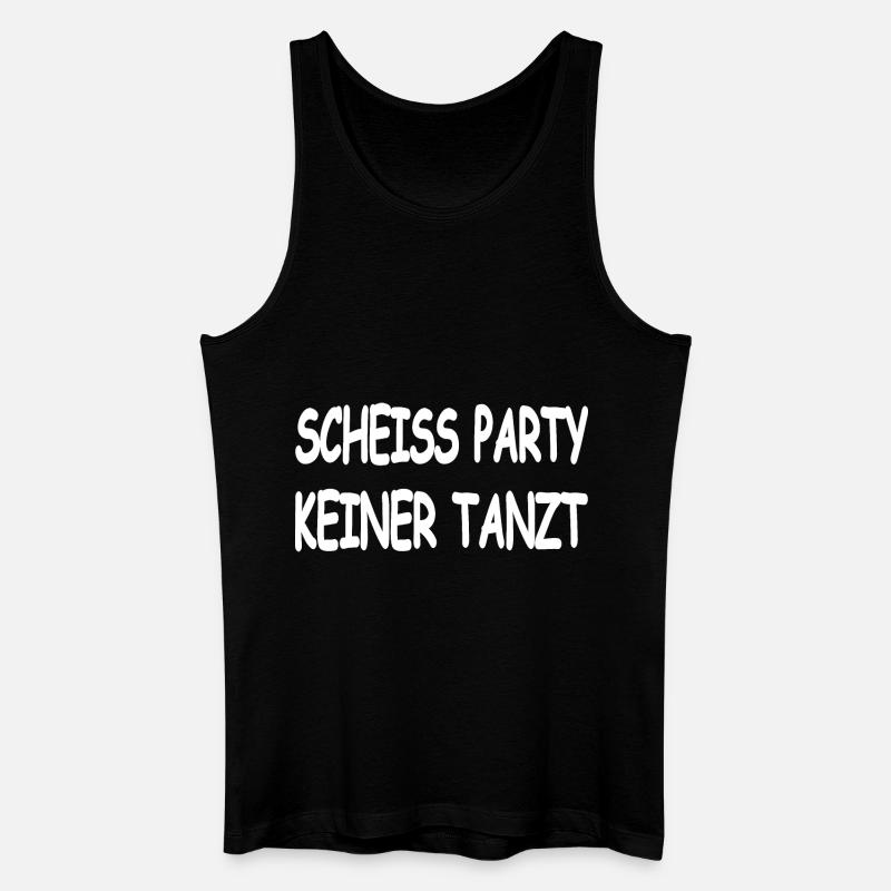 Party - Männer Bio Tank Top - Schwarz