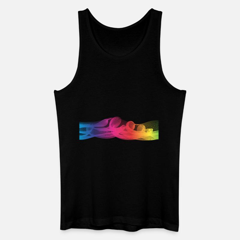 Bunte Farben - Männer Bio Tank Top - Schwarz