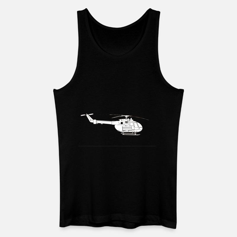Bo105 Seite - Männer Bio Tank Top - Schwarz