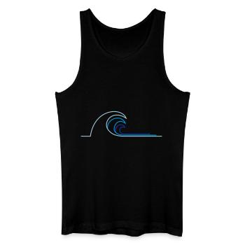 Welle - Männer Bio Tank Top - Schwarz - Vorne