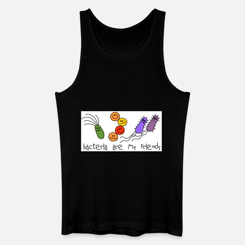 Bakterien - Männer Bio Tank Top - Schwarz