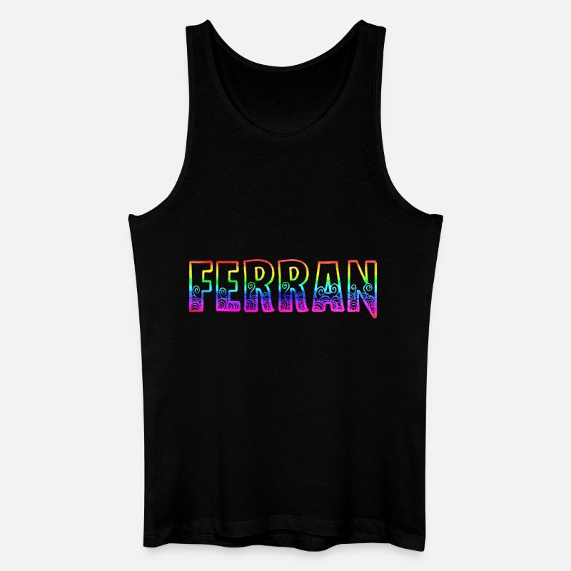 ferran rs regenbogen - Männer Bio Tank Top - Schwarz