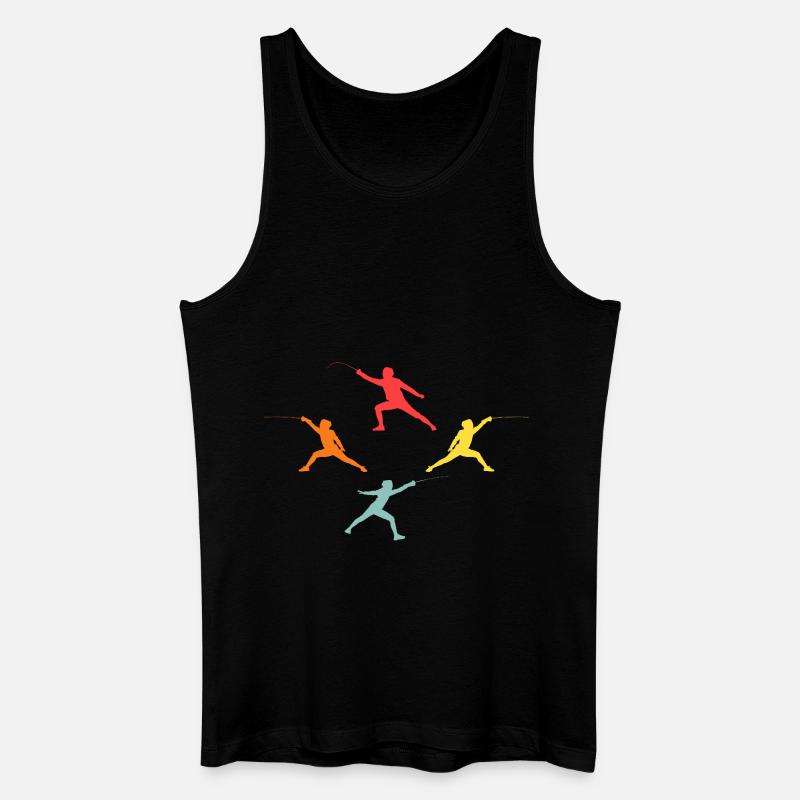 Fechter Evolution Fechten - Männer Bio Tank Top - Schwarz