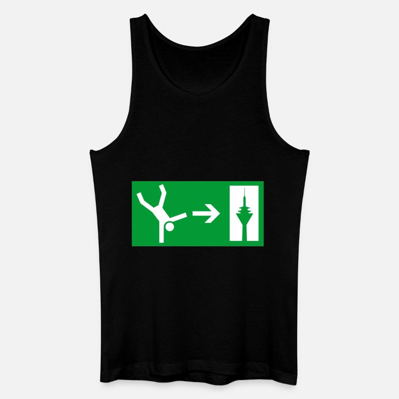 Düsseldorf - Männer Bio Tank Top - Schwarz