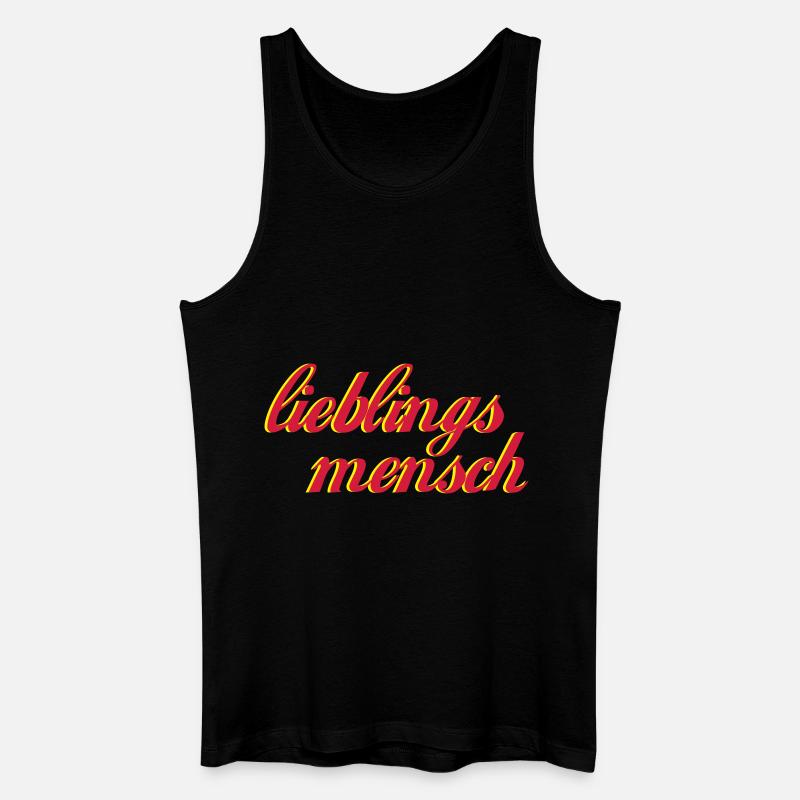 lieblingsmensch_2 - Männer Bio Tank Top - Schwarz