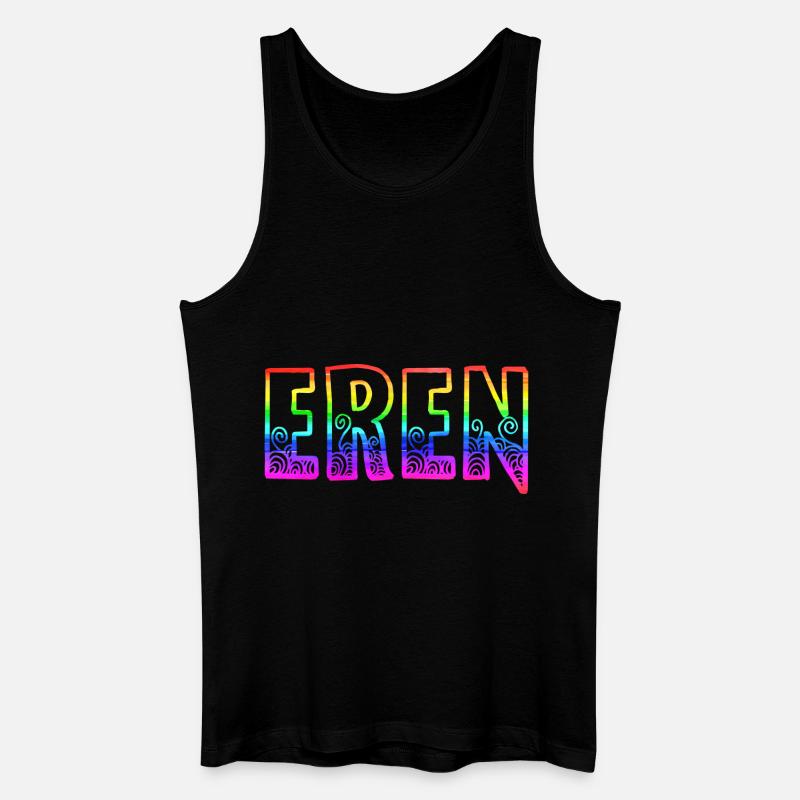 eren rs regenbogen - Männer Bio Tank Top - Schwarz