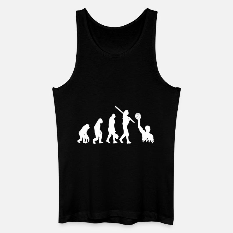 Wasserball Evolution - Männer Bio Tank Top - Schwarz