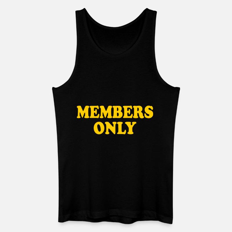 members only - Männer Bio Tank Top - Schwarz