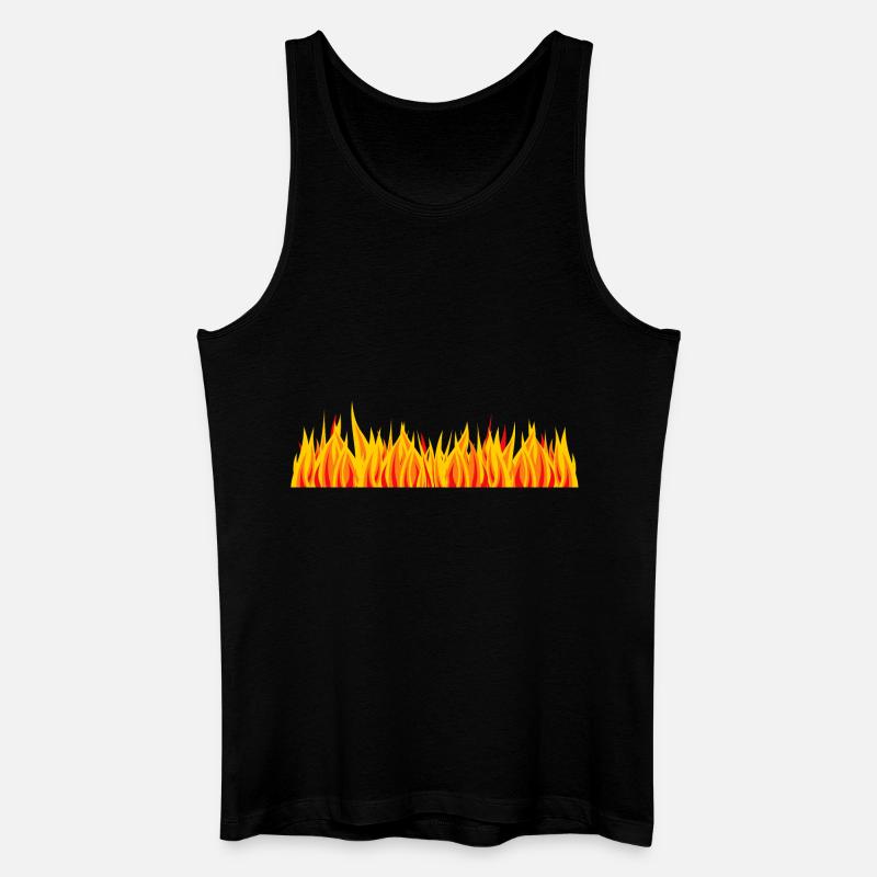 Hot fire 005 - Männer Bio Tank Top - Schwarz