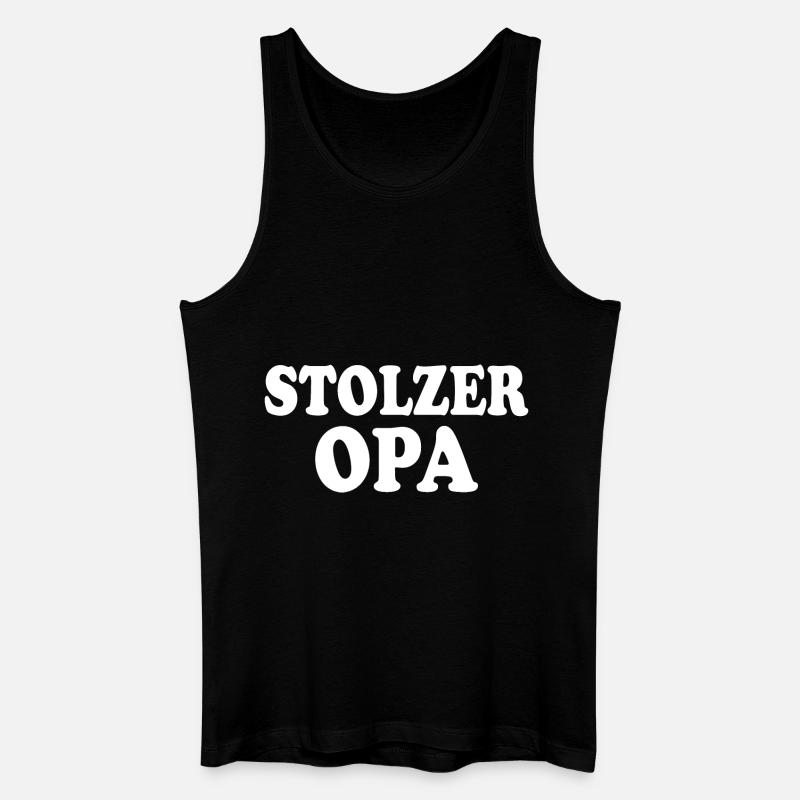Stolzer opa - Männer Bio Tank Top - Schwarz