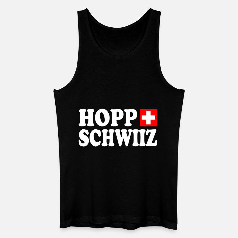 Hopp schwiiz - Männer Bio Tank Top - Schwarz