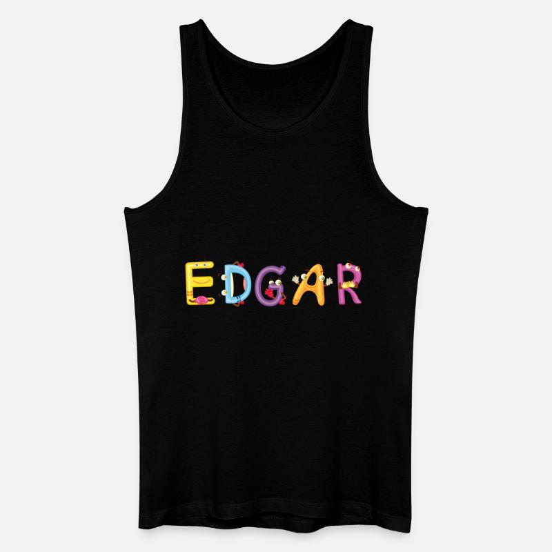 Edgar - Männer Bio Tank Top - Schwarz