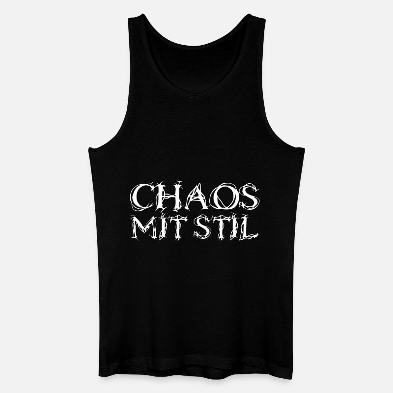 Chaos mit Stil - Männer Bio Tank Top - Schwarz